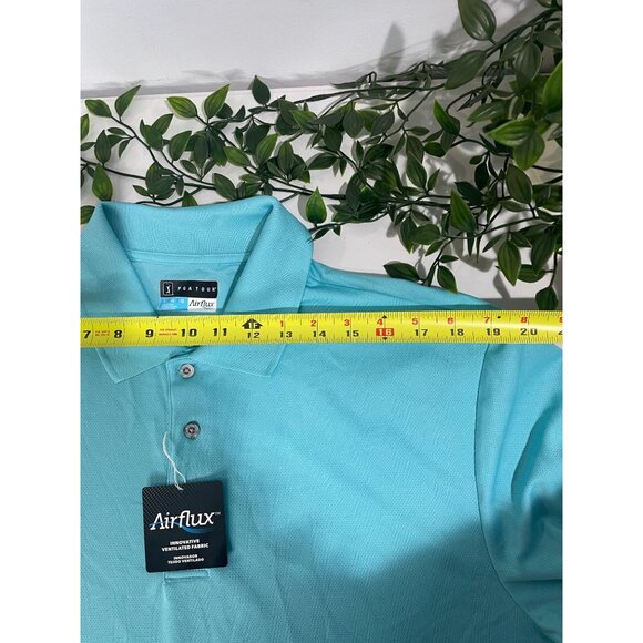 Pga Tour Airflux Mens Light Blue Polo Shirt L - Picture 9 of 11